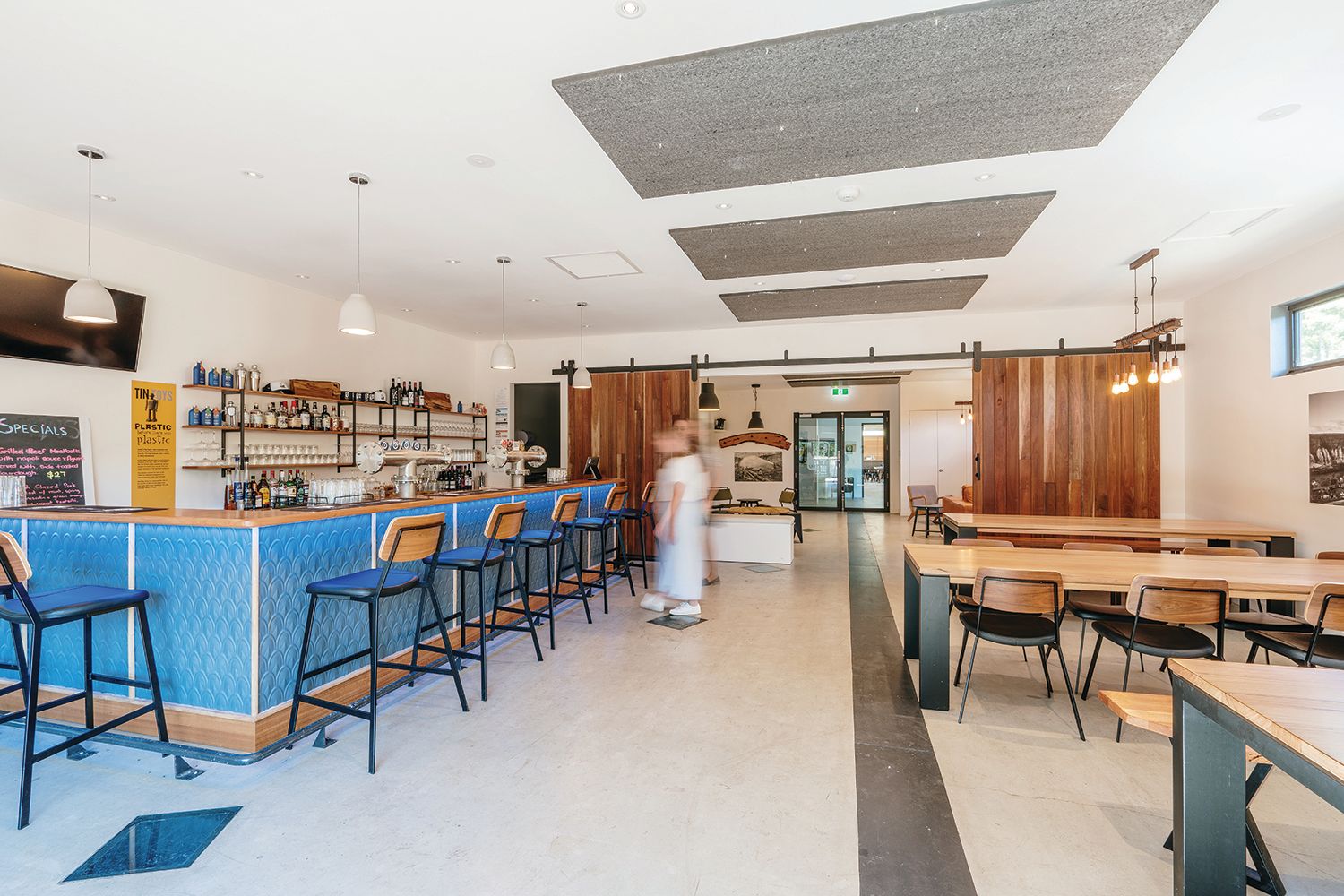 A redesigned hotel bar